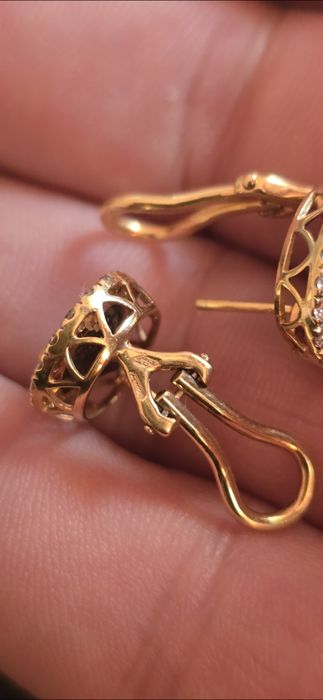 Cercei 18k safire si diamante naturale