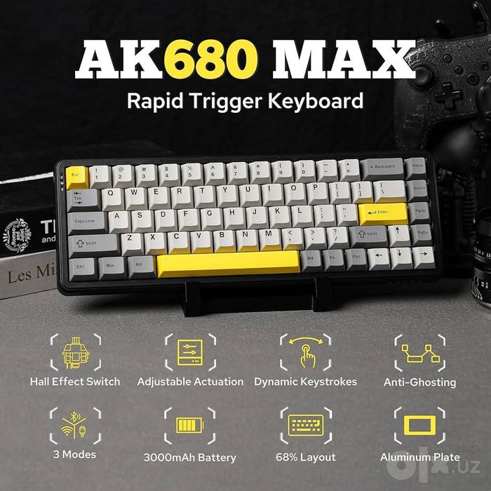 Беспроводная магнитная клавиатура AJAZZ AK680 MAX – ОРИГИНАЛ
