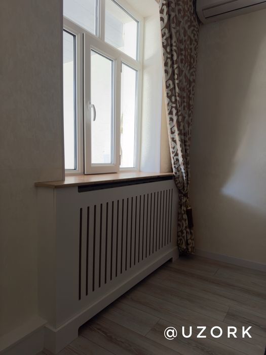 подоконник обрешетка,барный стол,откос с деревом, решетка
