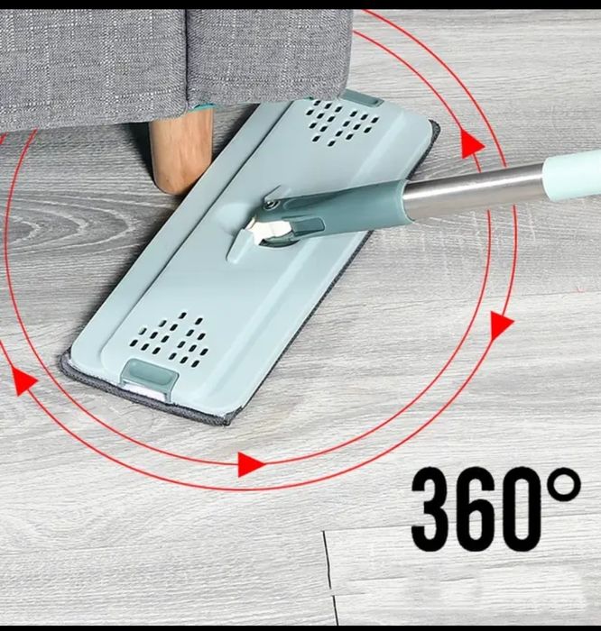 Швабра с ведром + 3 насадки