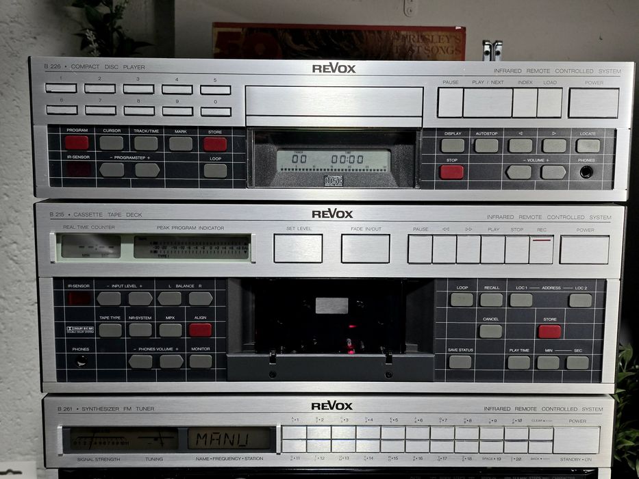 Sistem audio REVOX, seria B, deck, cd player, tuner,amplificator, boxe ...