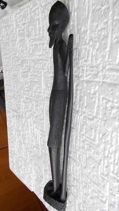 statueta unicat sculptura lemn abanos 37cm arta africana colectie