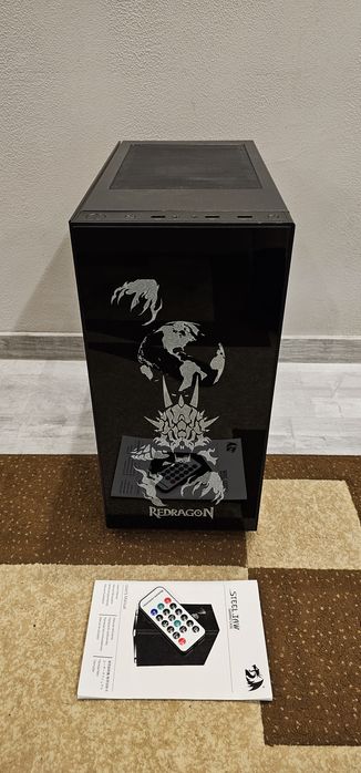 Carcasa Redragon Steeljaw Pro, Mid-Tower, , ATX, Bl telecomanda RGB