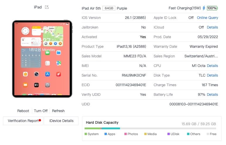 Citeste descrierea!  Apple ipad Air M1 cu bypass perfect functional