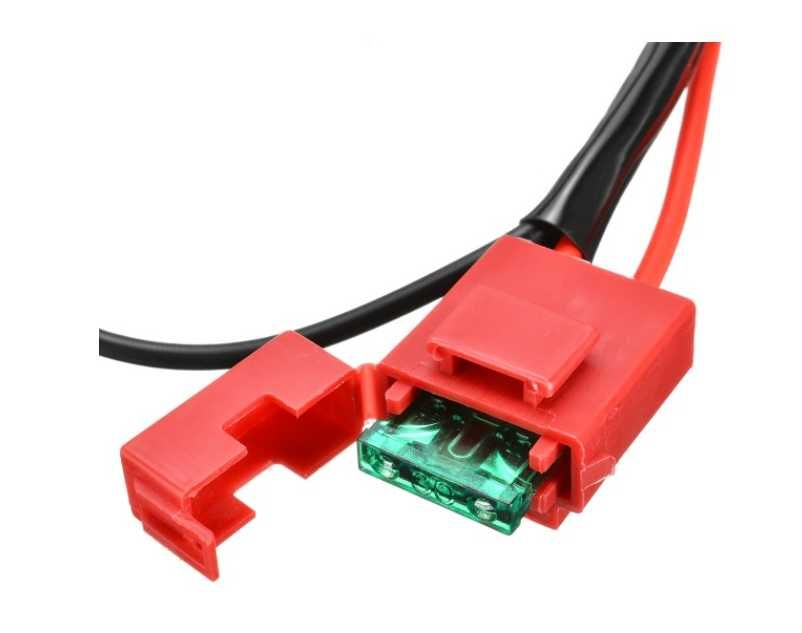 Комплект кабели с дистанционно за LED бар и фарове 12V/24V – реле, бушон 40A, ключ с LED