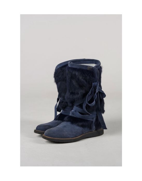 Замшевые, бренд Blumarine сапожки