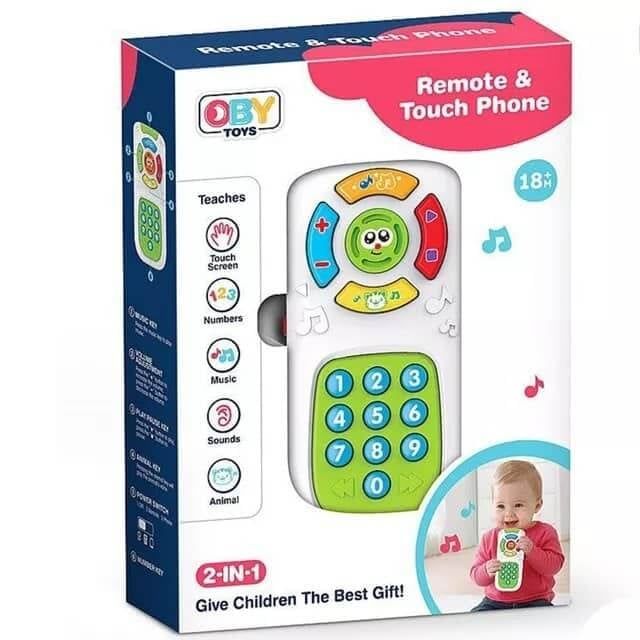 Jucarie Interactiva 2 in 1, Telefon&Telecomanda, sunete si lumini,+18m