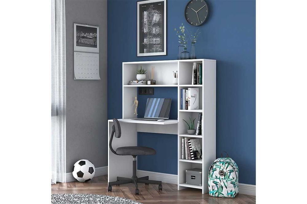 Бюро Puzzle-home 2025, ПДЧ, Сонома или Бял, 113x40x142cm, ПРОМО!