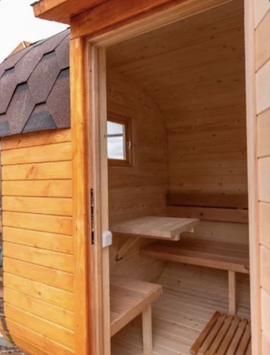 Баня бочка-квадро