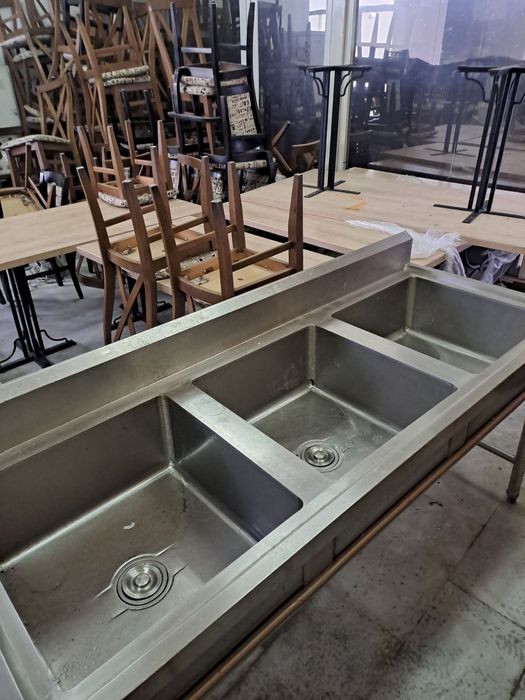 Тройна мивка неръждавейка