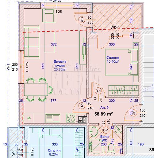 Продава се Двустаен апартамент в Варна, Възраждане 1 - 77 кв.м за 1546 €/кв.м - Снимка #1