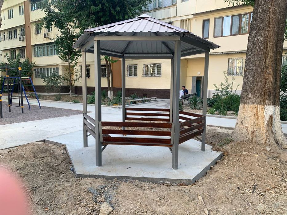 Беседка навес огрождения металл конструкция besedka naves metal