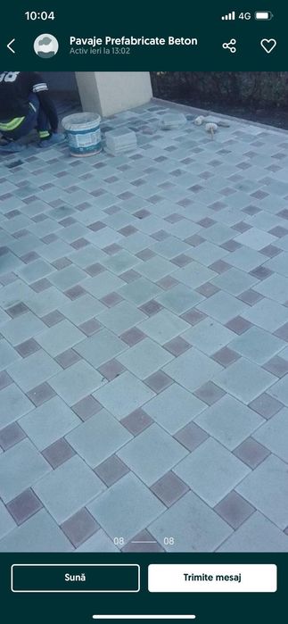 Pavaje din beton vibrocomprimat Pavele Dale model dublu topor