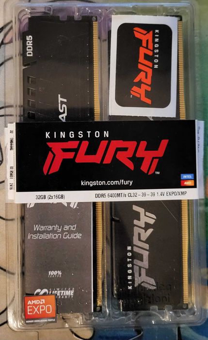 Kingston FURY Beast RAM DDR5 32GB (2x16GB) 6400 KF564C32BBEK2-32