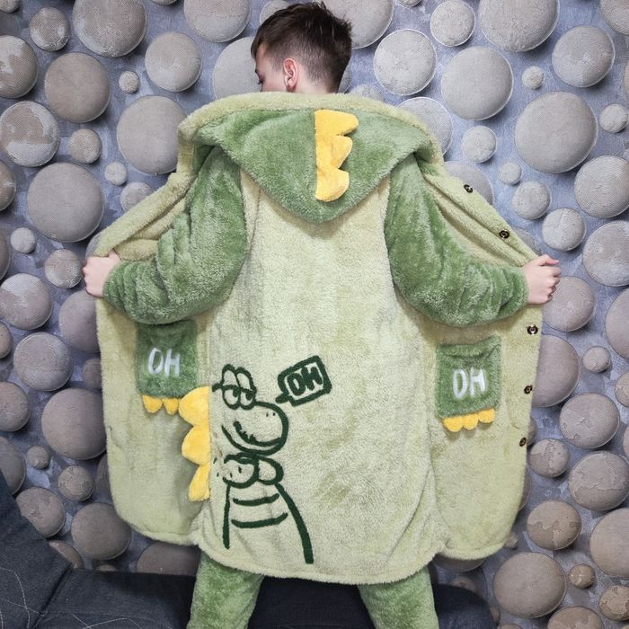 Теплый халат со штанами