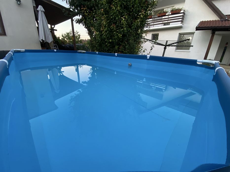 Piscina Bestway cu cadru metalic, supraterana, dreptunghiulara, 400 x 211 x 81 cm