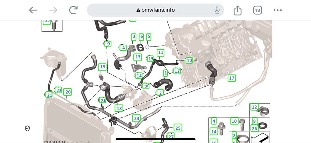 Маркуч BMW E91 , N52