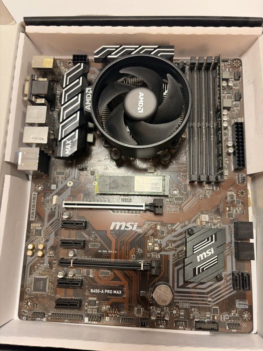 MSI B450-A PRO MAX + Ryzen 3 3200G + 120GB M.2 SSD