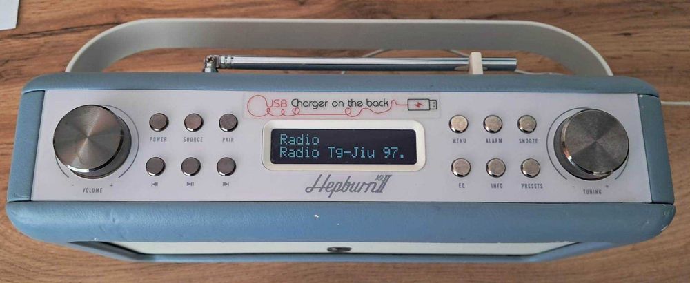 Radio portabil VQ Hepburn II DAB+/FM și Bluetooth, albastru