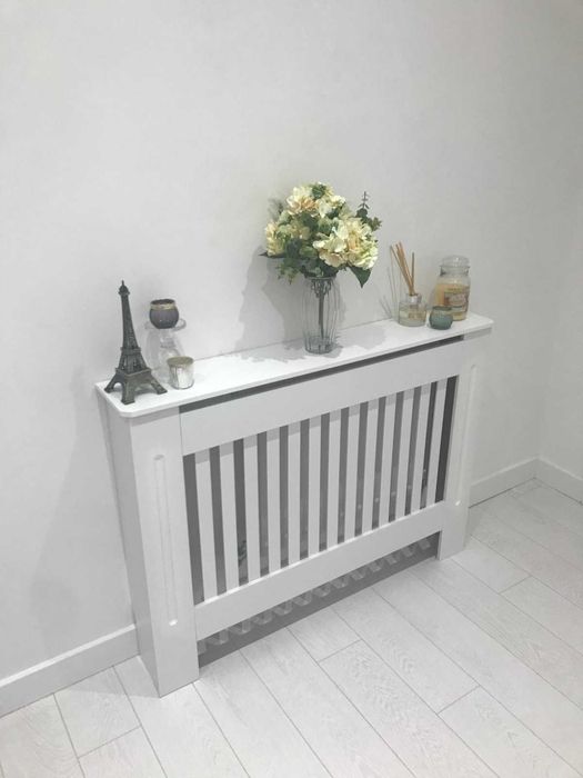 Panou decorativ- Masca calorifer, lemn MDF alb lucios S,M,L,XL