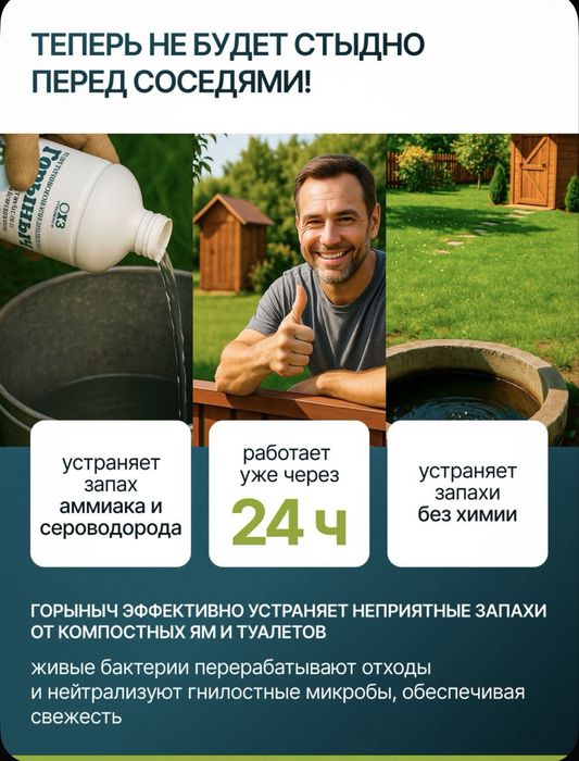 Горыныч для септиков ям и туалетов