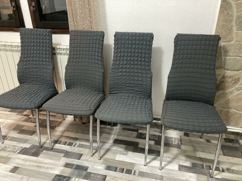 Столове кожа текстил 6 бр