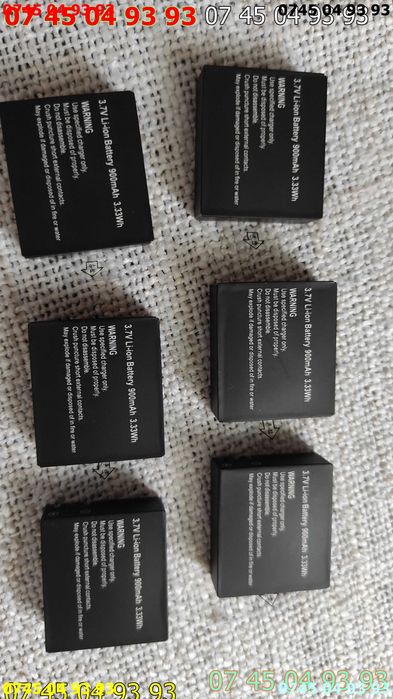 acumulator si incarator tip go pro cu proba NOI