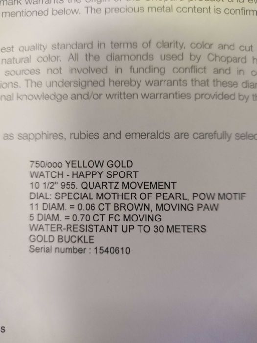 Часы Chopard  Happy Sport новые оригинал