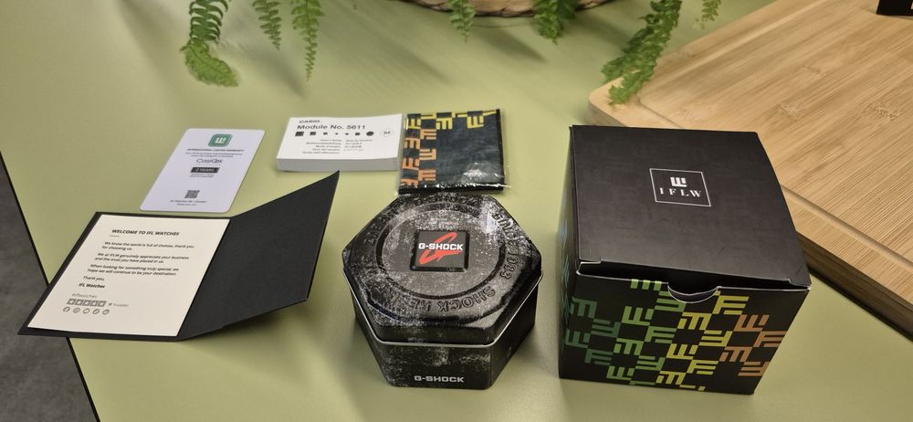 ЧИСТО НОВ Casio G-Shock GM-2100B "CasiOak" Metal – Лимитиран Кастъм от IFL Watches (Пълен комплект)