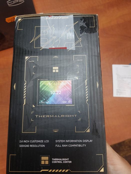 Okazie!Cooler procesor  120mm  cu display 2.4 inch customizabil ,negru ,Thermalright Burst Assasin 120 Vision ,open box,folosit,nu Progaming,1st playe