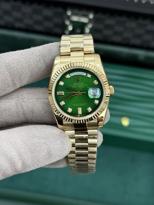 Rolex Day-Date 36 Yellow Gold – Green Diamond Dial