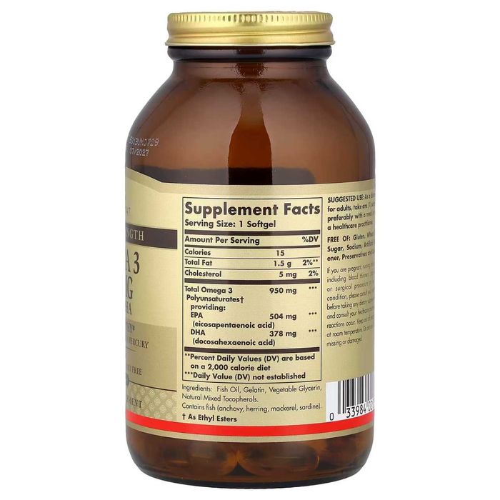 Solgar Omega-3 950 mg 100 Softgels