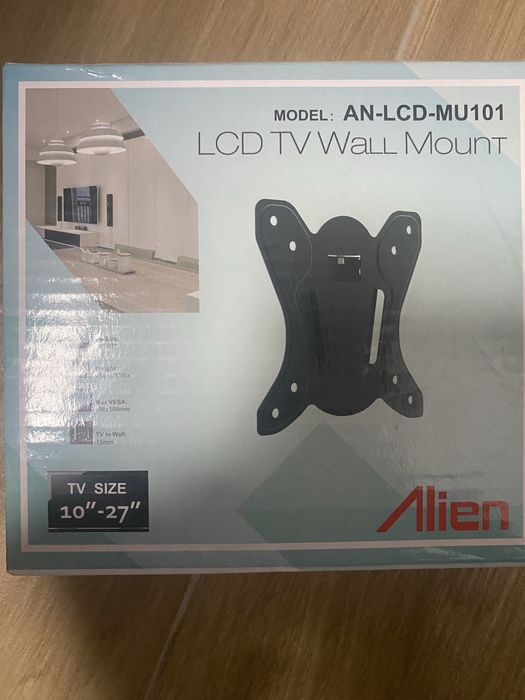 Suport TV LCD/LED Alien 10"-27", 100×100, 25KG Max, Prindere fixa
