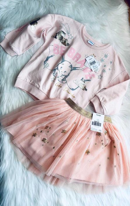 Set pulover + fusta 2-3, 3-4,  4-5, 5-6  ani / 98 104  110 116