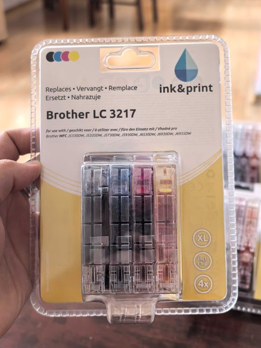 Мастилни касетки LC3217 за принтери Brother - 4 цвята, нови!