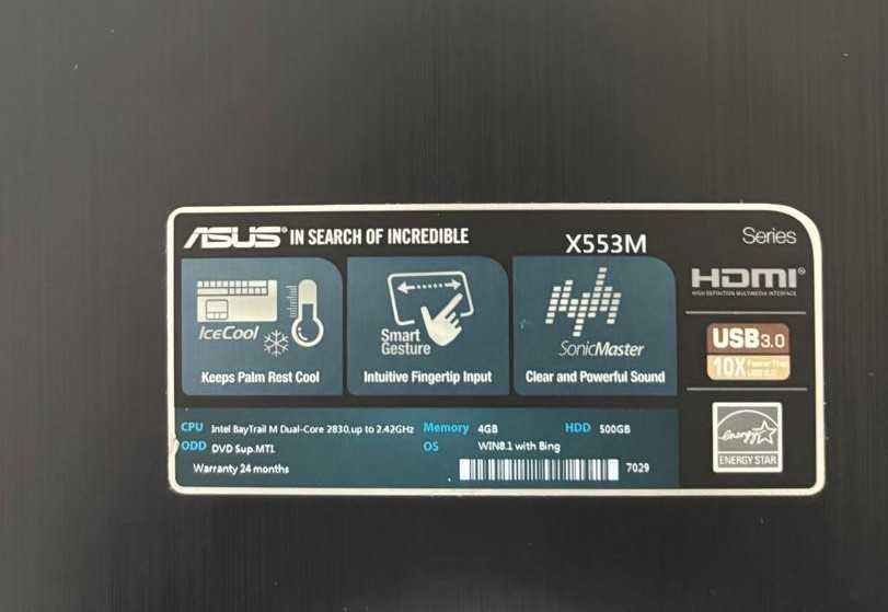 Laptop ASUS X553M 15 inch