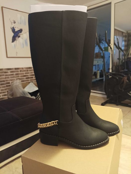 Дамски ботуши By Very,38 номер,черни ботуши