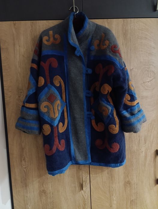 Вълнено плетено палто -ръчна изработка