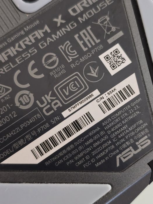 Mouse Asus Rog Chakram X Origin Garantie pana in Aprilie  2027