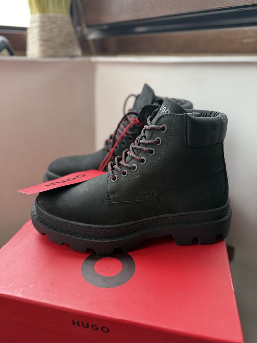 Hugo ghete barbati din piele neagra marimea 41 noi originale