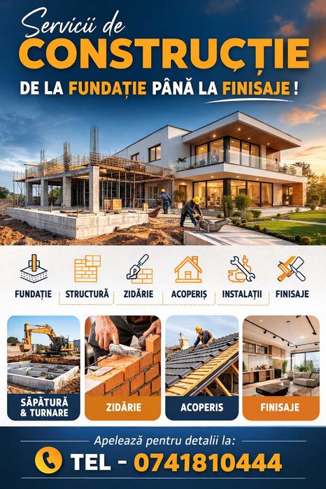 Construcții Case/Apartamente la roșu/finisaje| Beton, zidărie,izolații