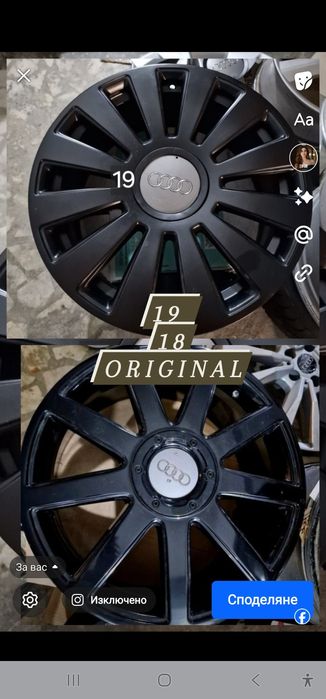 AUDI 18 и 19 цола  5X100 и 5X112 комбинирани 19 цола оригиналниЗамъка