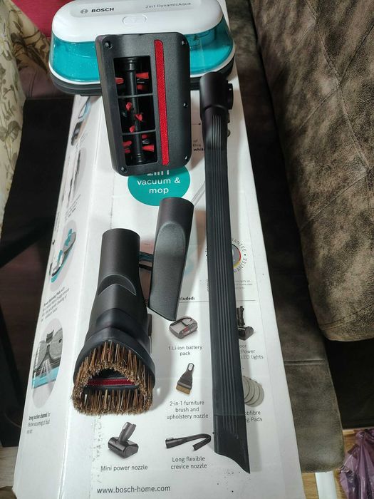 Прахосмукачка Bosch Unlimited 7 ProHygienic Aqua с функция 2 в 1 – прахосмукачка и моп.