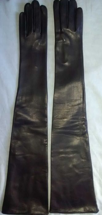 Manusi lungi piele 58-59 cm, piele nappa, marimea 6.5, 7, 7.5, 8