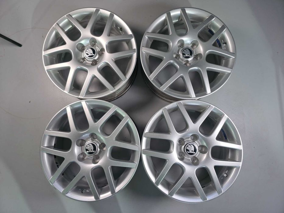 4 Jante Aliaj 5x100 16'' OEM VW Golf 4 VW T-Cross VW Taigo / Skoda Fabia Kamiq Rapid Scala - 6.5J ET 42 !