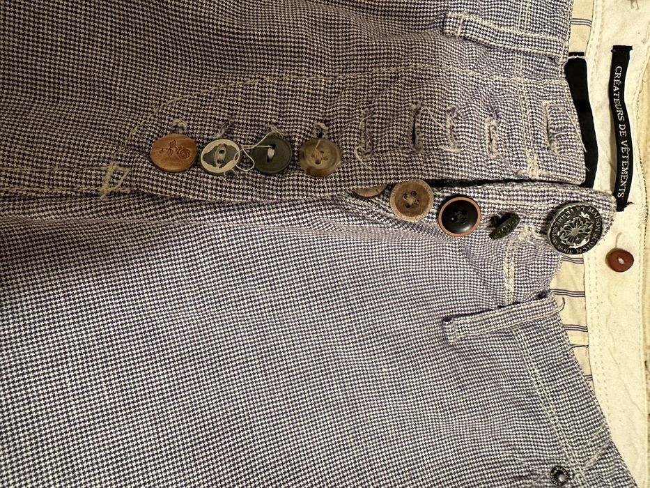 Памучен панталон с паднало дъно