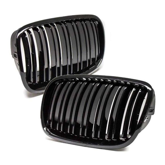 Двойни бъбреци за BMW X5, X6,X5 E70 / X6 E71. Черен Лак