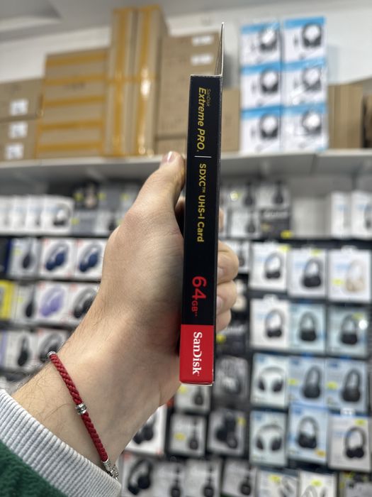 Флешка для фотоаппарата sandisk extreme PRO 64 gb 200 mb/s 170mb/s