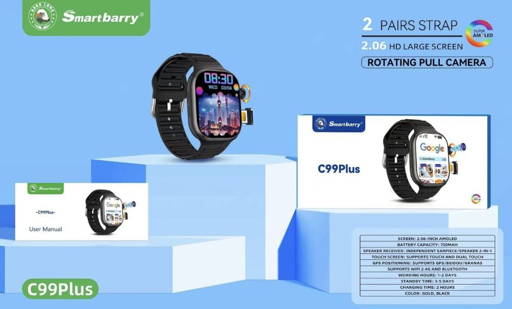 Smartbarry C99, C99 Plus, Sim kartali Smart watch, Часы с Сим картой