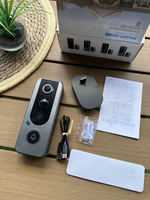 Безжичен видео звънец с камера Tuya Smart - 1080P Full HD, WiFi , нощно виждане , сензор за движение
